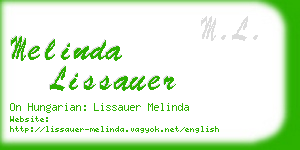 melinda lissauer business card